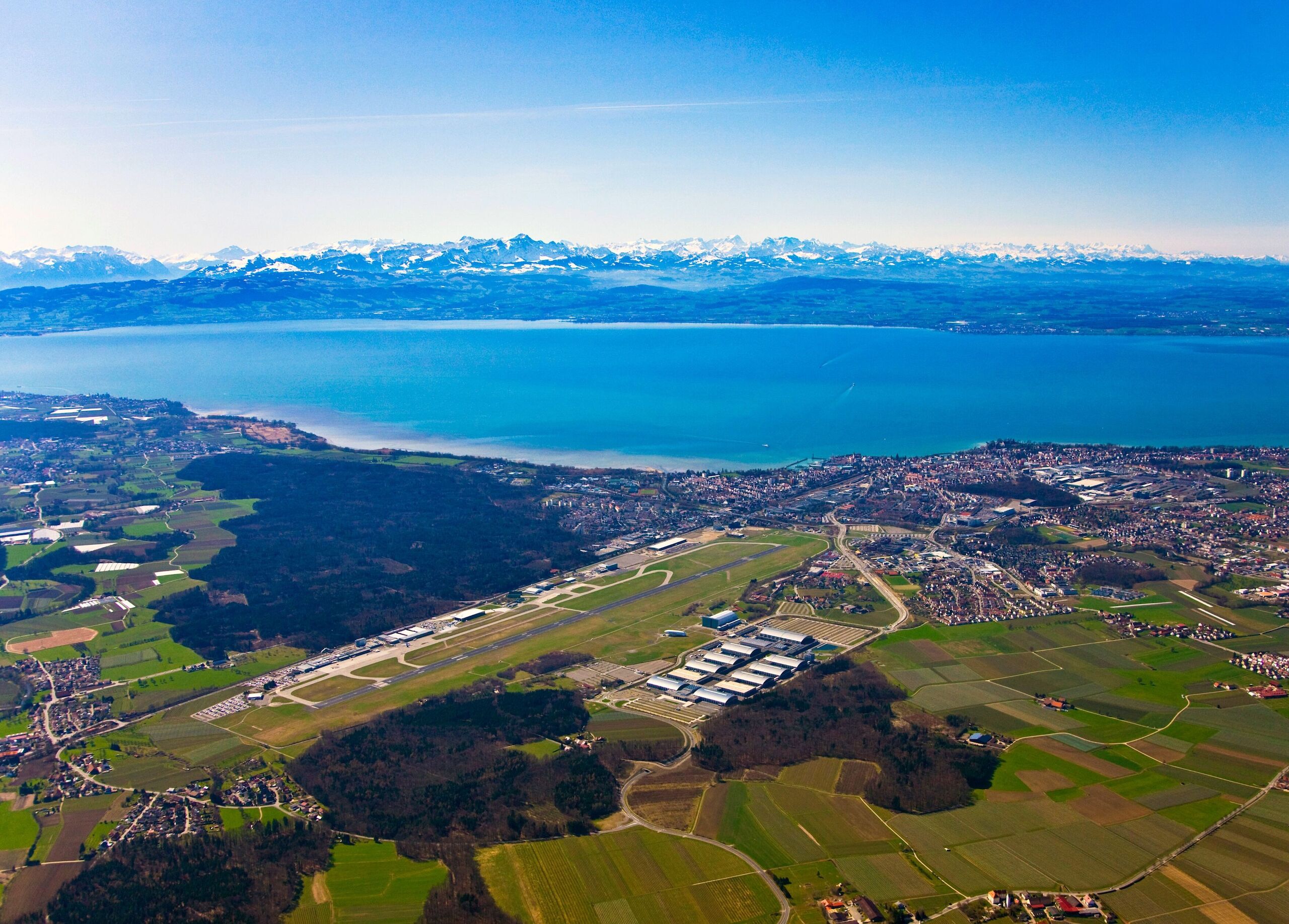 Panoramafoto Alpen, Friedrichshafen & Bodensee von Achim Mende